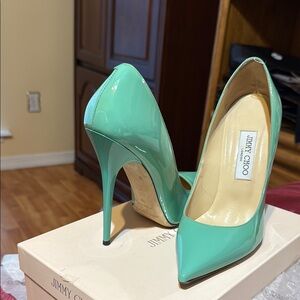 Jimmy Choo Women's Green Stiletto Heels